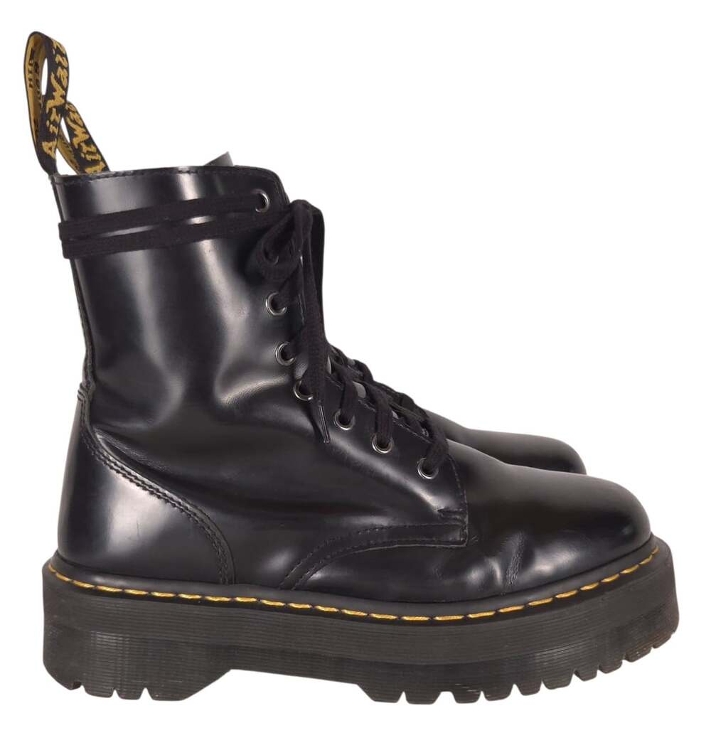 Dr. Martens Jadon Platform Boots US 9 EU 41 Womens Black Leather Combat Zip $210